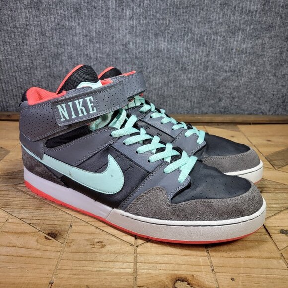 Nike SB Zoom 6.0 Mogan 2 Mid Skate Shoes Mens US 13 Gray Teal Suede 407360-036 - Picture 1 of 11
